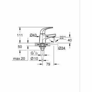 Mixer Tap Grohe 20576000 Metal