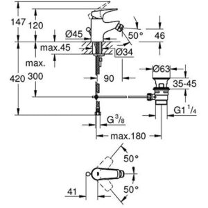 Mixer Tap Grohe 23770000 Bidet