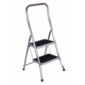 2-step folding ladder Krause 130860 Grey Silver Black/Blue Aluminium