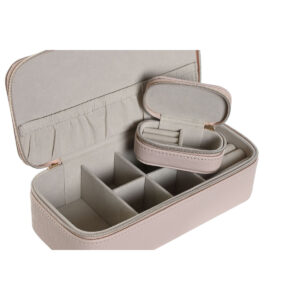 Jewelry box Home ESPRIT Light Pink 20,5 x 10 x 6 cm (2 Pieces)