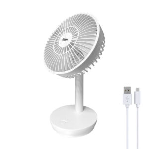 Table Fan EDM White 4 W 16,5 x 18,5 cm Rechargeable USB