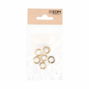 Washers EDM OV02 Oval Hinges Brass Ø 14 mm 14 x 9 x 2 mm