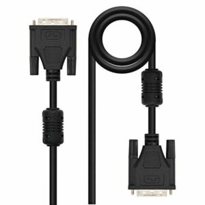 DVI Cable NANOCABLE 10.15.0802 Black 1,8 m