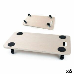 Wooden Base with Wheels Bricotech (57,5 x 29 x 1,8 cm) Wood 57,5 x 29 x 1,8 cm