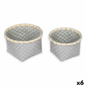 Basket set Confortime 2 Pieces Circular 26 x 26 x 17 cm (2 Pieces) (6 Units)