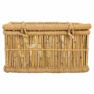 Set of Baskets Alexandra House Living Natural Bamboo Rope 52 x 40 x 70 cm 62 x 42 x 32 cm 2 Pieces