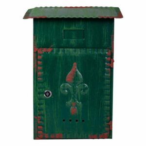 Letterbox Alexandra House Living Green Iron 11 x 37 x 27 cm