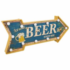 Wall Plate Alexandra House Living Beer Blue Iron 27 x 5 x 65 cm Lighting