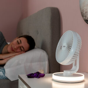 Rechargeable Desk Fan with LED FanLed InnovaGoods Ø6,6” 4000 mAh