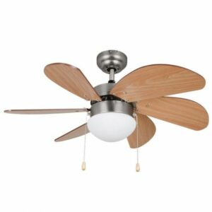 Ceiling Fan with Light Orbegozo CP15075N Wood 50 W