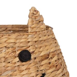 Basket Cat White Black Beige Natural Fibre 41 x 41 x 38 cm