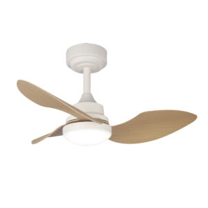 Ceiling Fan with Light Romimex White Natural