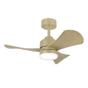 Ceiling Fan with Light Romimex White Natural