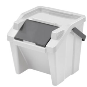 Recycling Waste Bin Tontarelli Moda White 28 L Stackable