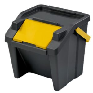 Recycling Waste Bin Tontarelli Moda Yellow 28 L Stackable