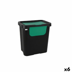 Recycling Waste Bin Tontarelli Moda double Green (6 Units) 24 L