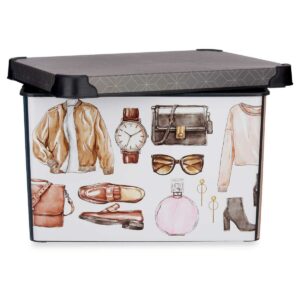 Storage Box Vintage With handles Plastic Vintage 22 L (30 x 23,5 x 40 cm) (12 Units)