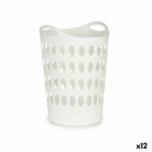 Laundry Basket White Plastic 50 L 44 x 56 x 41 cm (12 Units)