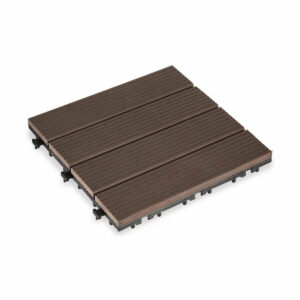 Interlocking Floor Tile Composite Brown Polyethylene 30 x 2,6 x 30 cm (6 Units)