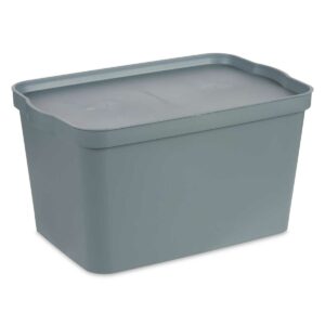 Storage Box with Lid Grey Plastic 24 L 29,3 x 24,5 x 45 cm (6 Units)