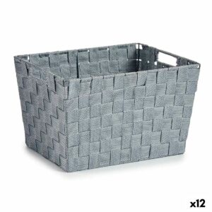 Laundry Basket Grey Cloth 10 L 25 x 20,5 x 35 cm (12 Units)