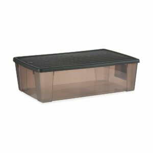 Storage Box with Lid Stefanplast Elegance Grey Plastic 30 L 38,5 x 17 x 59,5 cm (6 Units)