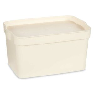 Storage Box with Lid Cream Plastic 2,3 L 13,5 x 11 x 20 cm (24 Units)