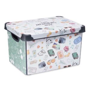 Storage Box with Lid Memories Young 22 L Plastic 29 x 23,5 x 39 cm (12 Units)