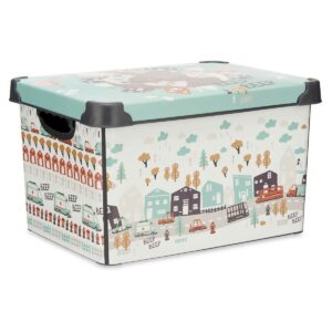 Storage Box with Lid Children’s Road 22 L Plastic 29,5 x 23,5 x 39,5 cm (12 Units)