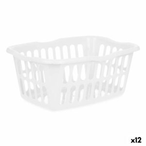 Basket White polypropylene 50 L 58 x 24 x 42 cm (12 Units)