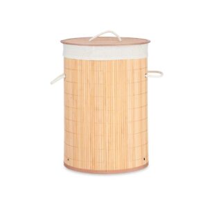 Laundry basket Natural Metal Bamboo MDF Wood 48 L 37 x 50 x 37 cm (4 Units)