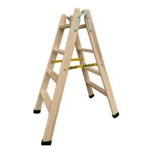 4-step folding ladder Plabell Wood 114 x 31/48 cm