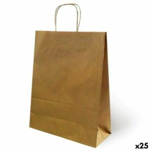 Bags Fama Brown Paper With handles 15 x 8 x 21 cm 25 Units