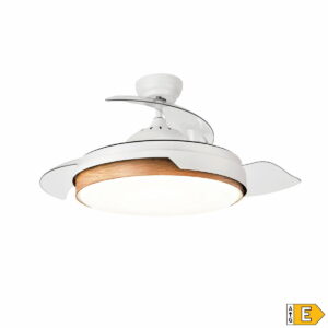 Ceiling Fan with Light Romimex White Natural