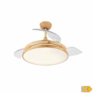 Ceiling Fan with Light Romimex White Natural